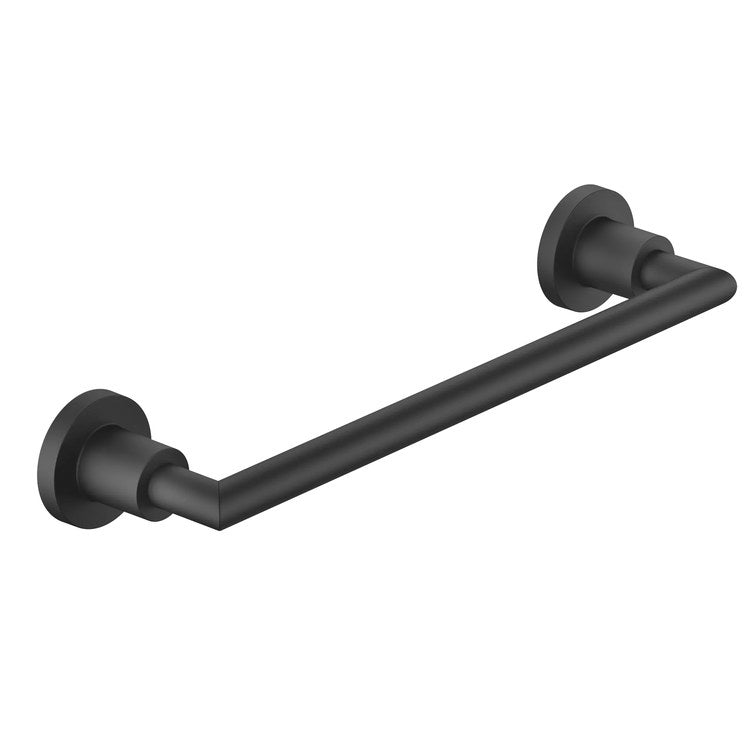Towel Bar TARA 12 Inch Matte Black Brass Alloy - Image 1
