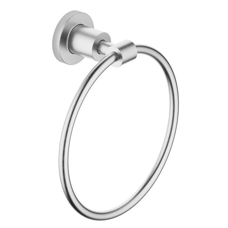 Towel Ring TARA Round Brushed Chrome 3-1/8 Inch - Image 1