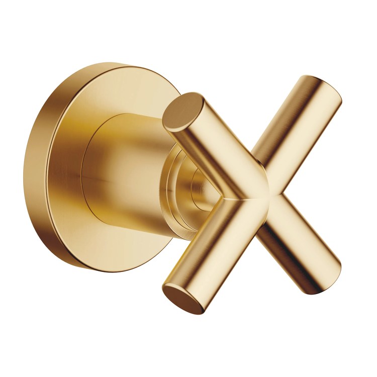 Volume Control Trim TARA Wall Mount 1 Cross Brushed Durabrass ADA - Image 1