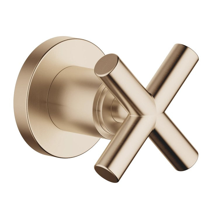 Volume Control Trim TARA Wall Mount 1 Cross Brushed Champagne ADA - Image 1