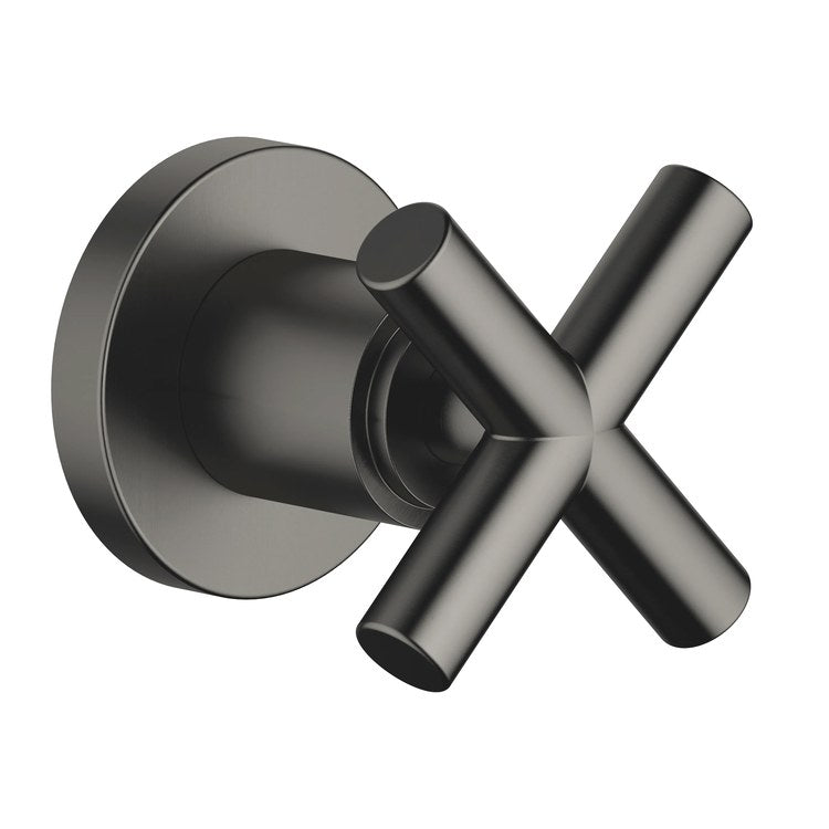 Volume Control Trim TARA Wall Mount 1 Cross Brushed Dark Platinum ADA - Image 1