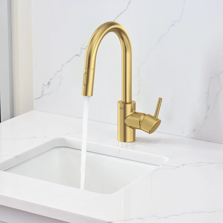Bar Faucet Concetto 1 Lever ADA WaterSense Brushed Cool Sunrise 1.75 Gallons per Minute - Image 2
