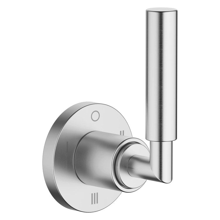 Diverter Trim TARA Wall Mount Concealed Three-Way with Shut-Off Function Brushed Chrome 1 Lever ADA - Image 1