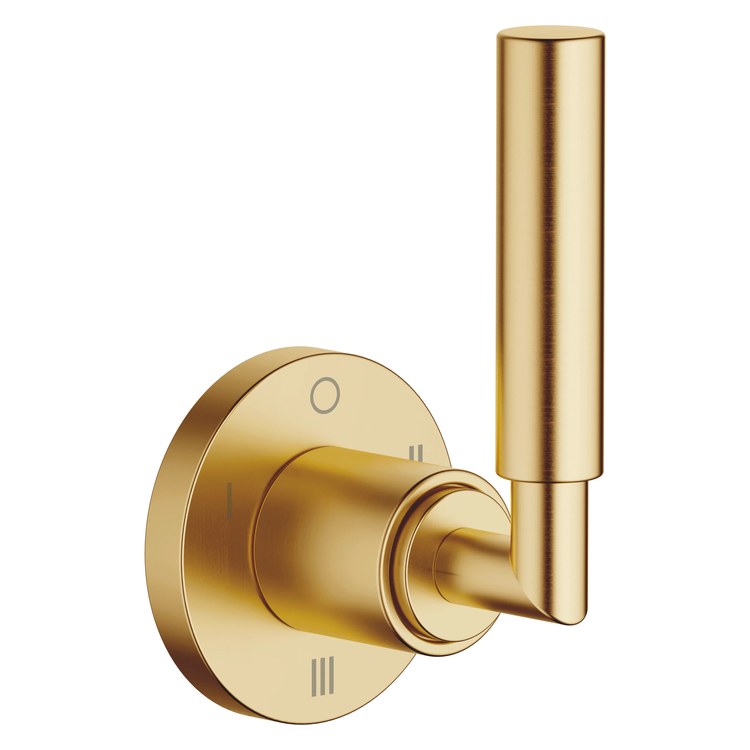 Diverter Trim TARA Wall Mount Concealed Three-Way with Shut-Off Function Brushed Durabrass 1 Lever ADA - Image 1