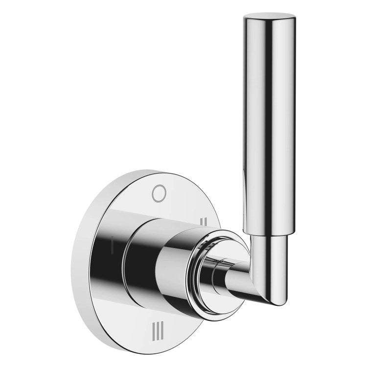 Diverter Trim TARA Wall Mount Concealed Three-Way with Shut-Off Function Chrome 1 Lever ADA - Image 1