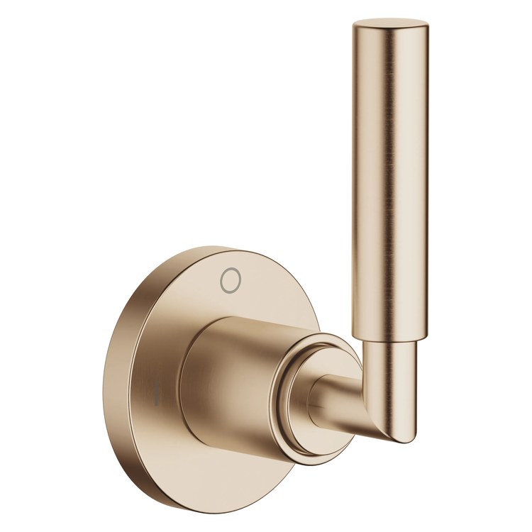 Diverter Trim TARA Wall Mount Concealed Two-Way with Shut-Off Function Brushed Champagne 1 Lever ADA - Image 1