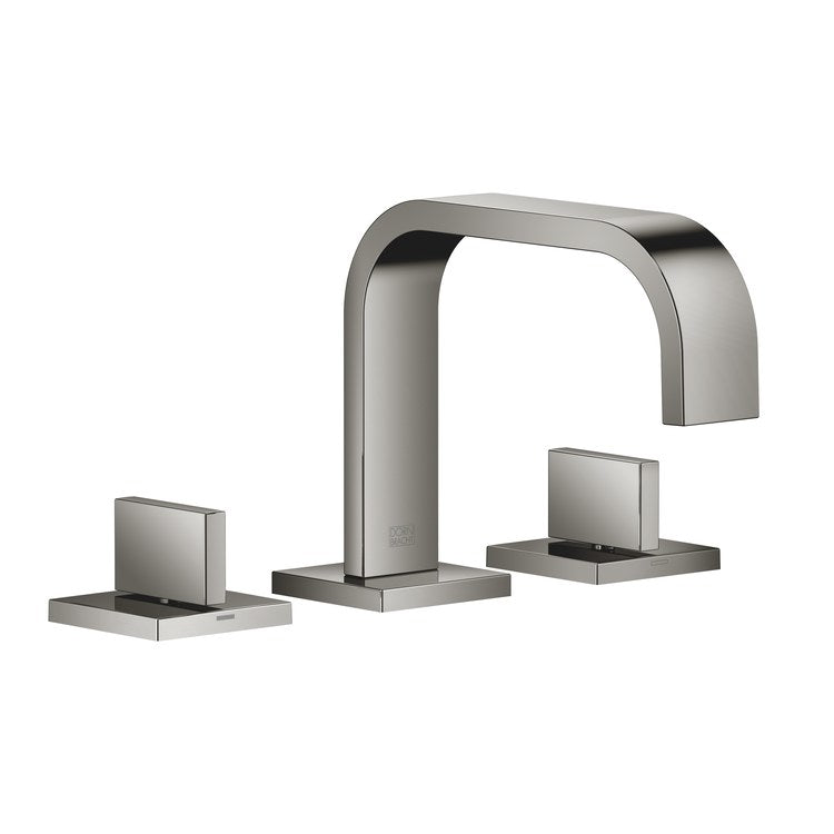 Lavatory Faucet MEM Mixer 2 Lever Dark Chrome 1.2 Gallons per Minute Pop-Up Waste 3 Hole - Image 1