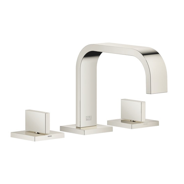 Lavatory Faucet MEM Mixer 2 Lever Platinum 1.2 Gallons per Minute Pop-Up Waste 3 Hole - Image 1