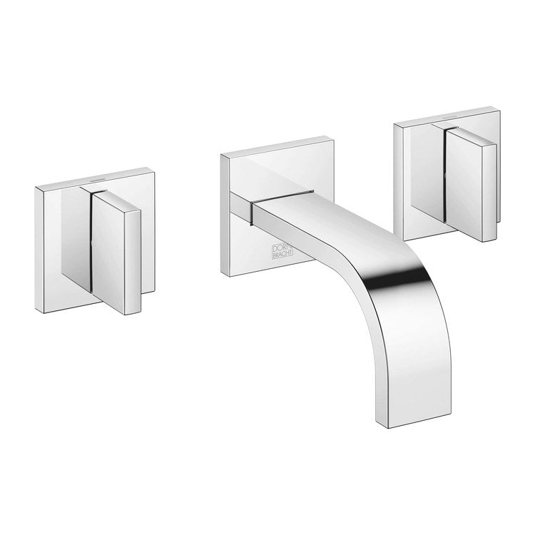 Lavatory Faucet MEM Mixer Wall Mount 2 Lever ADA Chrome 1.2 Gallons per Minute Less Drain 3 Hole - Image 1