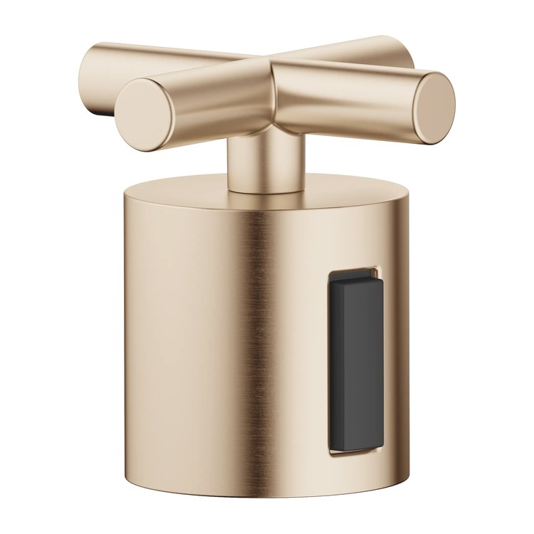 Handle TARA Brass Alloy 1 Cross Volume Control Brushed Champagne for TARA Shower Thermostat 34443979 - Image 1