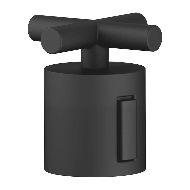 Handle TARA Brass Alloy 1 Cross Volume Control Matte Black for TARA Shower Thermostat 34443979 - Image 1