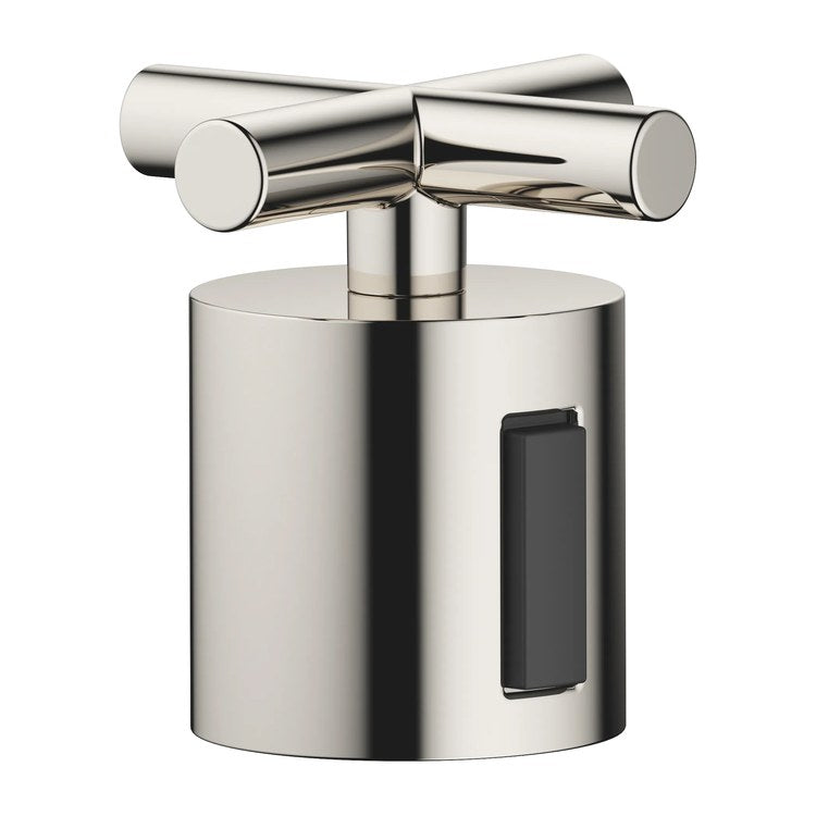 Handle TARA Brass Alloy 1 Cross Volume Control Platinum for TARA Shower Thermostat 34443979 - Image 1