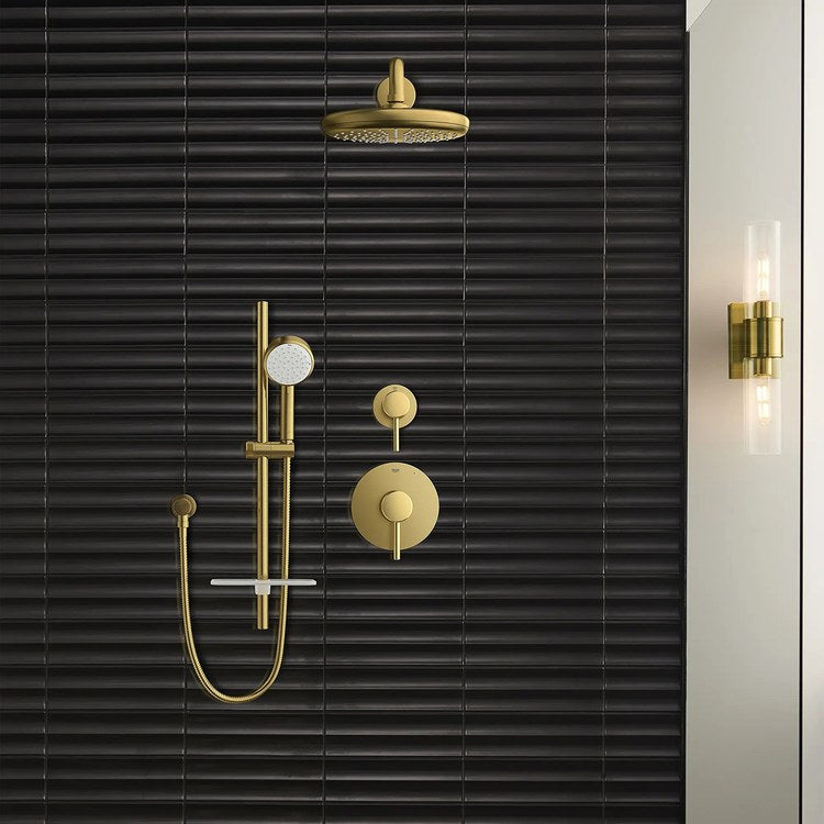 Slide Bar Rainshower 24 Inch Brushed Cool Sunrise Metal Wall Mount - Image 2