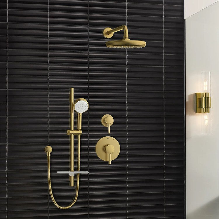 Slide Bar Rainshower 24 Inch Brushed Cool Sunrise Metal Wall Mount - Image 3