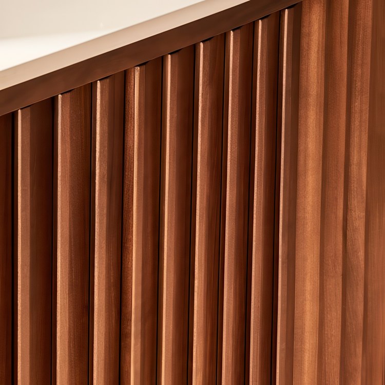 Vanity Sinca 48 Inch Less Top Walnut 2 Doors - Image 3