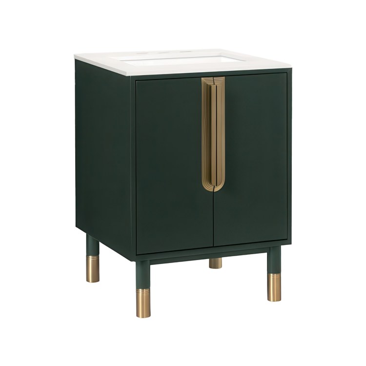 Vanity Islamorada 24 Inch Less Top Nori/Aged Brass 2 Doors - Image 2