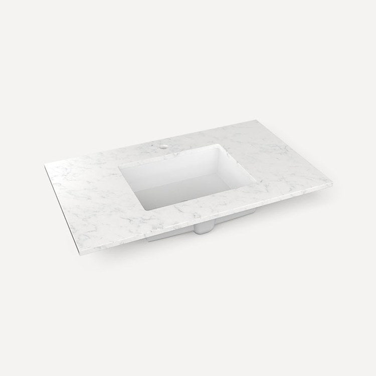 Vanity Top Craft Undermount 37 Inch Lyra Silestone Quartz 1 Hole - Image 1