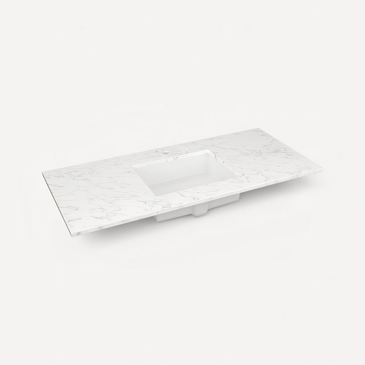 Vanity Top Craft Undermount 49 Inch Lyra Silestone Quartz 1 Hole - Image 1