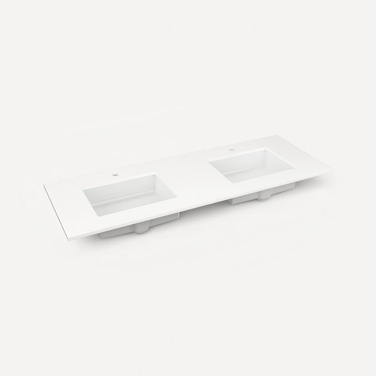 Vanity Top Craft Undermount 61 Inch Quartz White Silestone Quartz 1 Hole - Image 1
