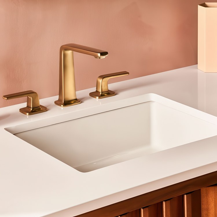 Vanity Top Craft Undermount 61 Inch Quartz White 8 Inch Spread Silestone Quartz 3 Hole - Image 2