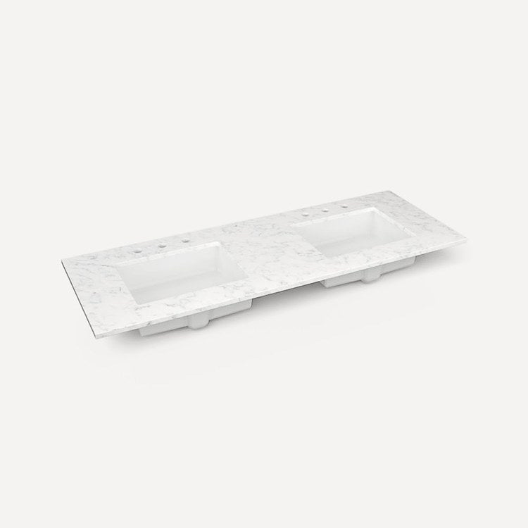 Vanity Top Craft Undermount 61 Inch Lyra 8 Inch Spread Silestone Quartz 3 Hole