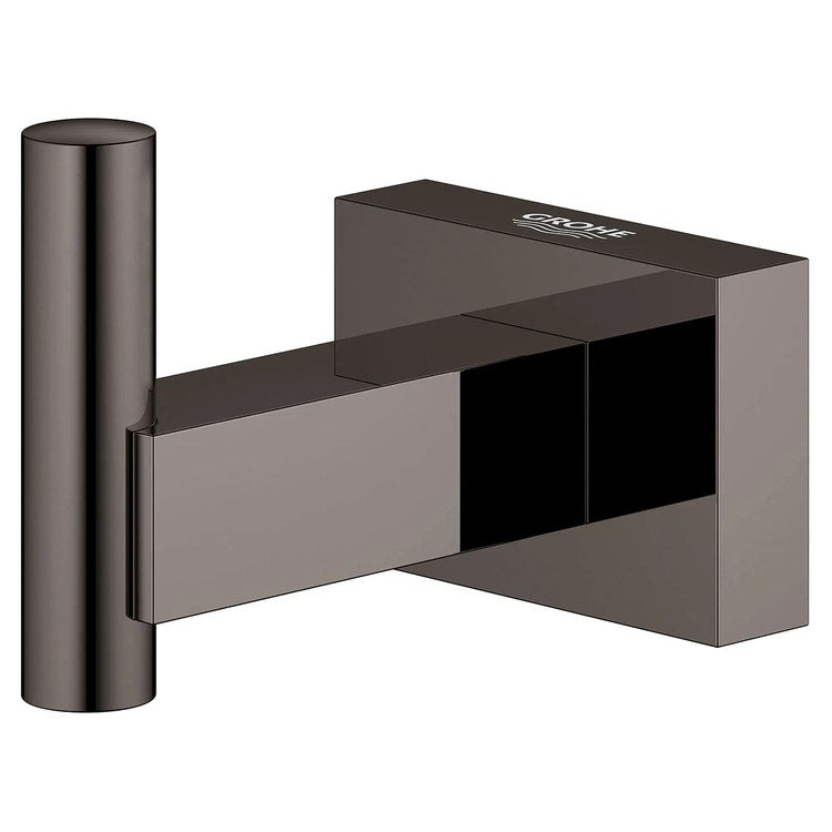 Robe Hook Essentials Hard Graphite 1-3/4 Inch 2-3/8 Inch Wall Mount Brass - Image 1