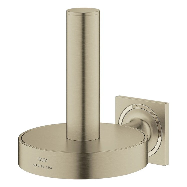 Toilet Paper Holder Allure Brushed Nickel Infinity Metal 5-13/16 Inch Wall Mount - Image 2