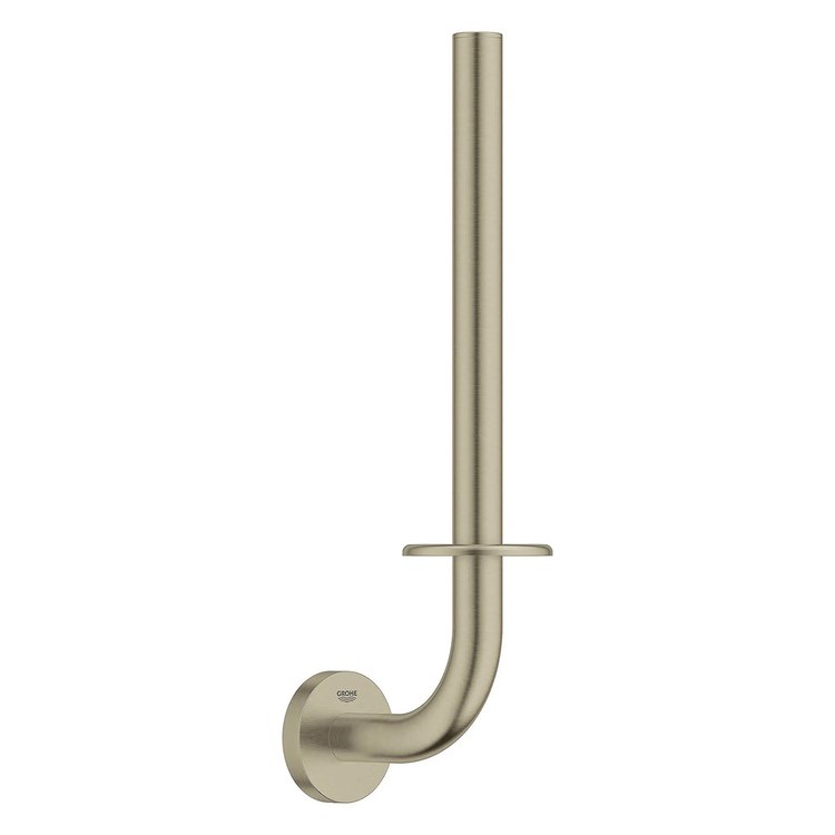 Toilet Paper Holder Essentials Double Brushed Nickel Infinity Metal 4-9/16 Inch Wall - Image 1