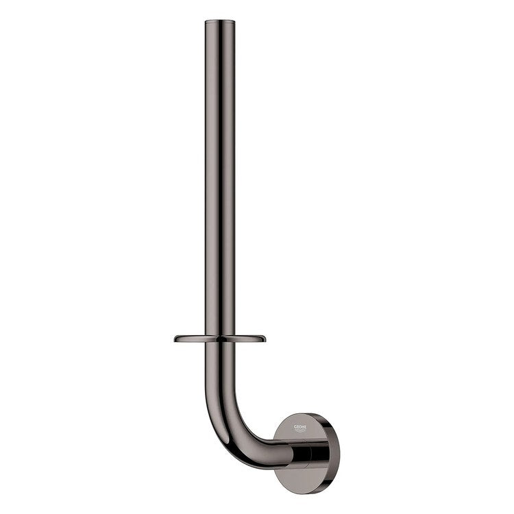 Toilet Paper Holder Essentials Double Hard Graphite Metal 4-9/16 Inch Wall - Image 2