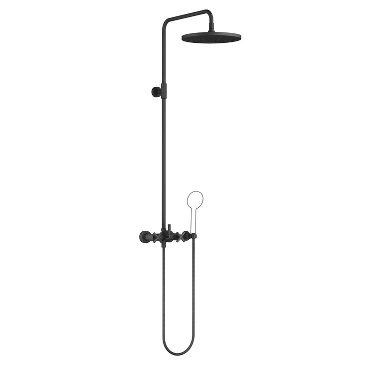 Shower Set TARA Exposed with Mixer Less Handshower 3 Cross/Lever Matte Black 1.8 Gallons per Minute - Image 1