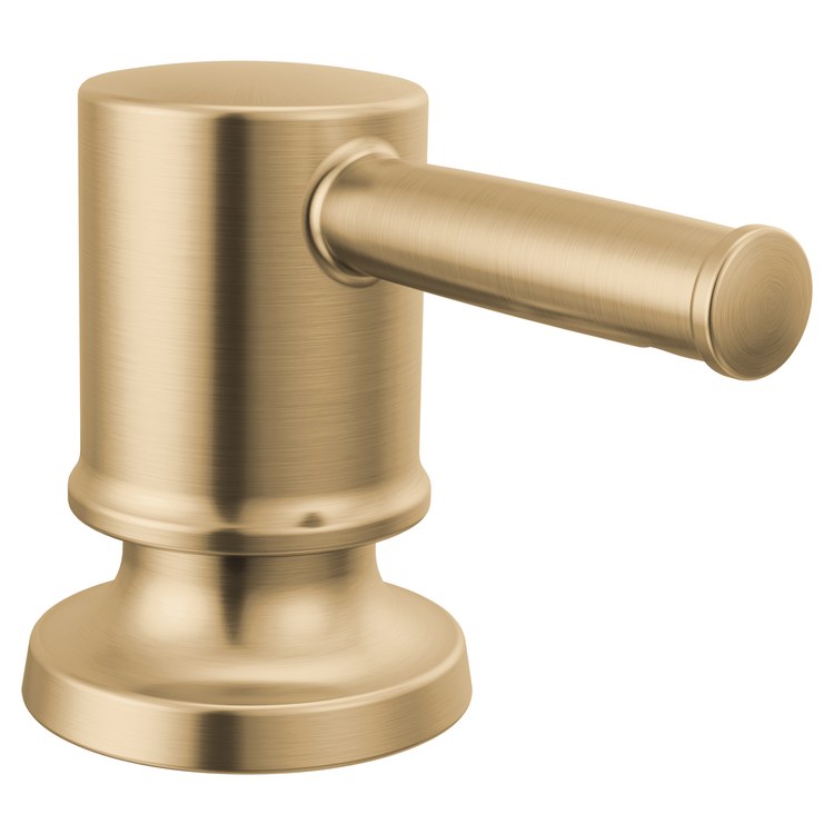 Soap Dispenser Renaldi Lumicoat Champagne Bronze Deck Mount Metal Pump 13 Ounce - Image 1