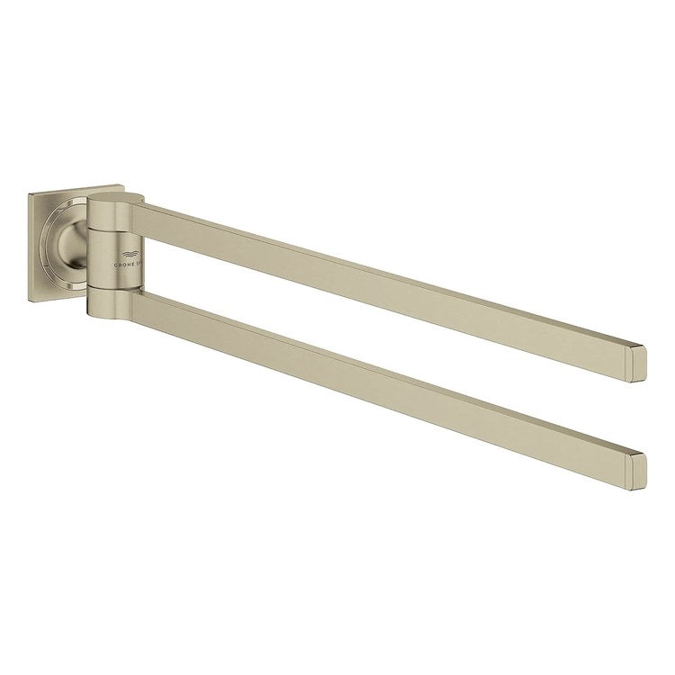 Towel Bar Allure 24 Inch Double Brushed Nickel Metal - Image 1