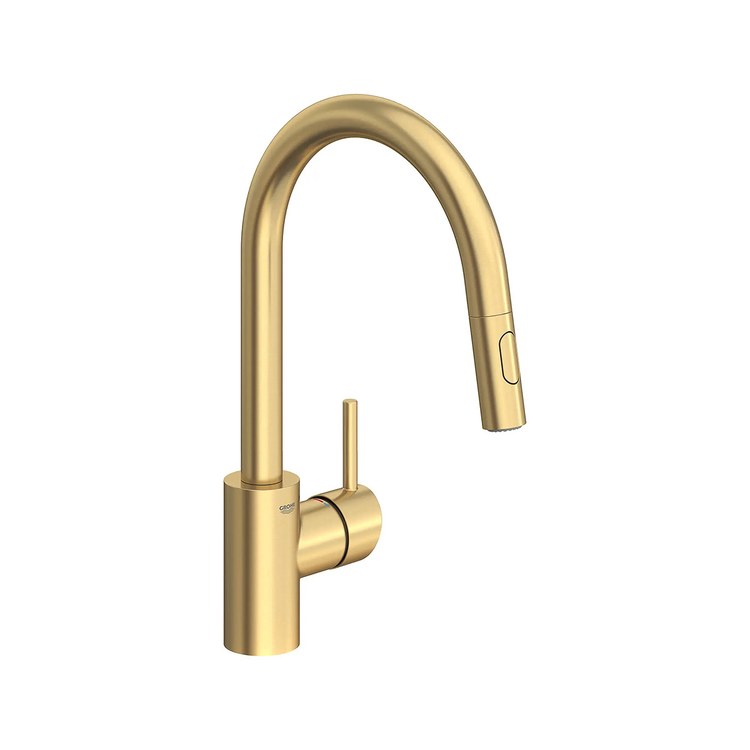 Kitchen Faucet Concetto 1 Lever ADA Brushed Cool Sunrise Pull Down 2 Function 360 DEG Swivel 1 Hole 1.75 Gallons per Minute - Image 1