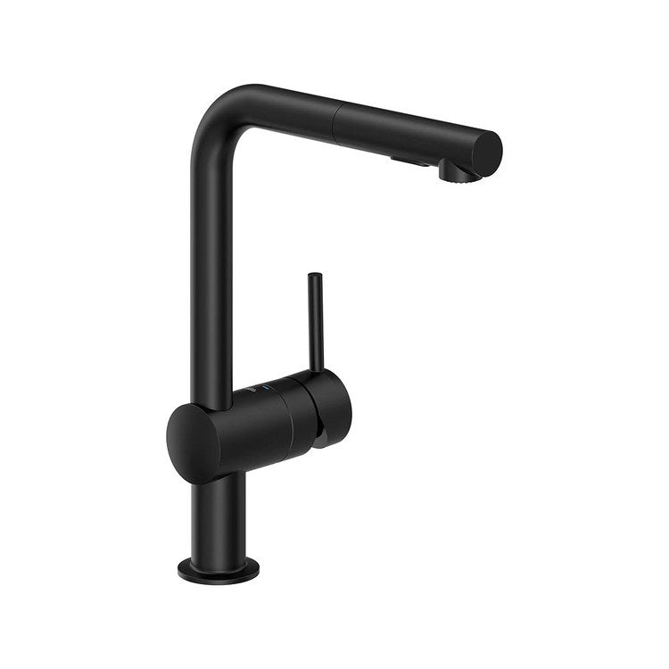 Kitchen Faucet Pull-Down 1 Lever ADA Matte Black 1 Hole 1.5 Gallons per Minute - Image 1