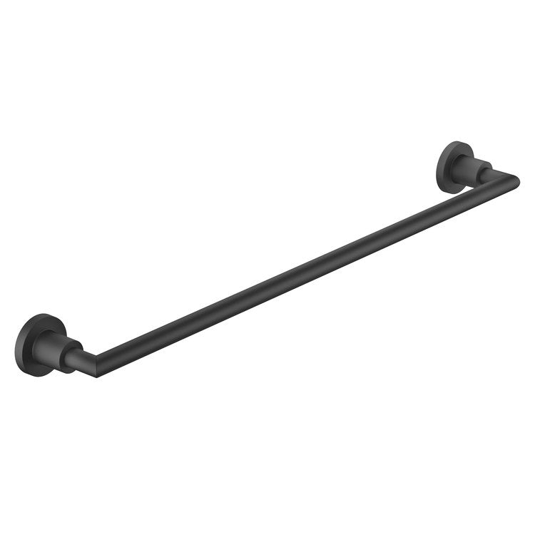 Towel Bar TARA 24 Inch Matte Black Brass Alloy - Image 1