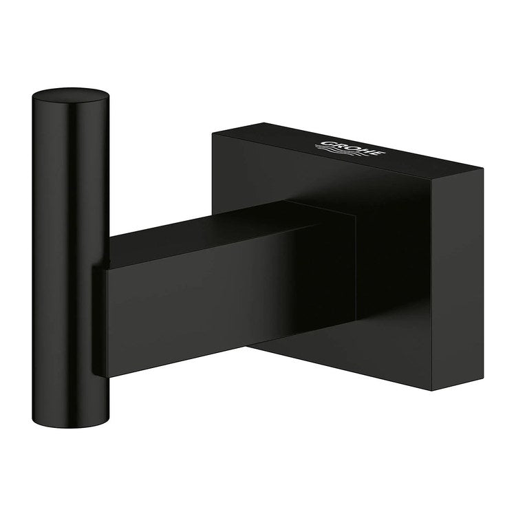 Robe Hook Essentials Matte Black 1-11/16 Inch 2-3/8 Inch Wall Mount Metal - Image 2