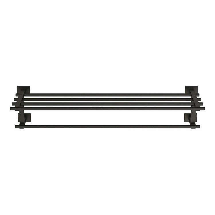 Towel Rack Essentials Cube Multi Matte Black 23-5/8 Inch Metal 8-1/4 Inch Wall Mount - Image 2
