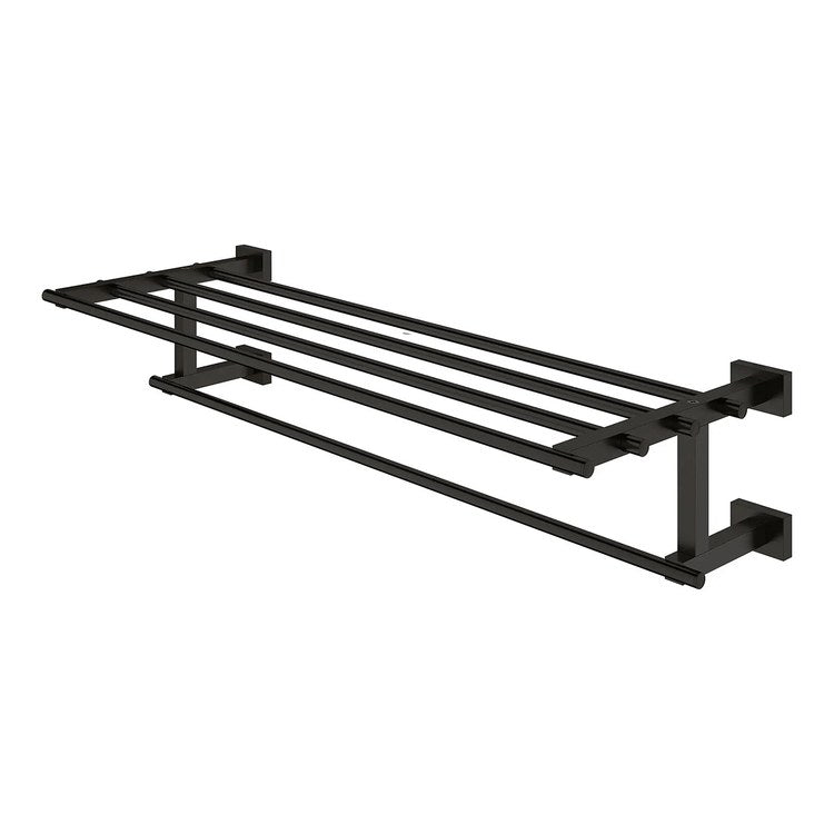 Towel Rack Essentials Cube Multi Matte Black 23-5/8 Inch Metal 8-1/4 Inch Wall Mount - Image 3