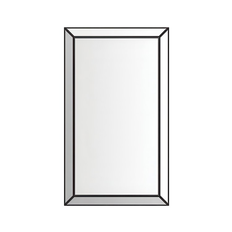 Mirror Murray Hill 24 x 40-3/4 Inch Matte Black Rotatable Rectangle