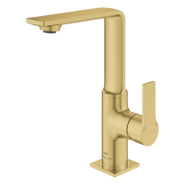 Lavatory Faucet Allure New Large 1 Lever ADA WaterSense/CALGreen/cUPC Brushed Cool Sunrise 1.2 Gallons per Minute Deck Swivel 100 DEG Pop-Up 1 Hole SilkMove/EcoJoy - Image 3