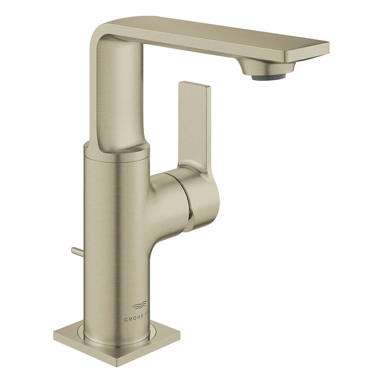 Lavatory Faucet Allure New Medium 1 Lever ADA WaterSense/CALGreen/cUPC Brushed Nickel Infinity 1.2 Gallons per Minute Deck Swivel 100 DEG Pop-Up 1 Hole SilkMove/EcoJoy