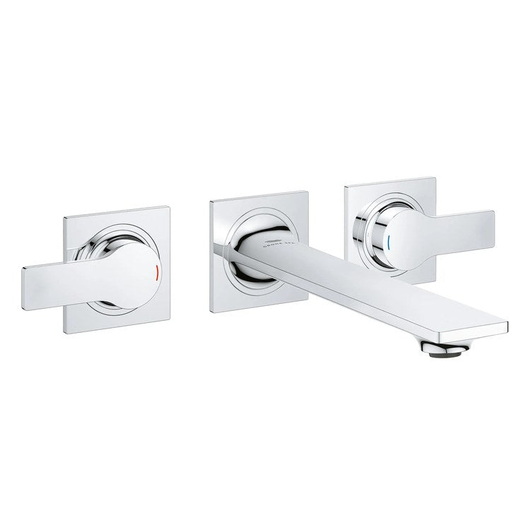 Lavatory Faucet Allure New Widespread 8 Inch Spread 2 Lever ADA WaterSense/CALGreen/cUPC StarLight Chrome 1.2 Gallons per Minute Wall Less Drain 3 Hole SilkMove/EcoJoy - Image 1
