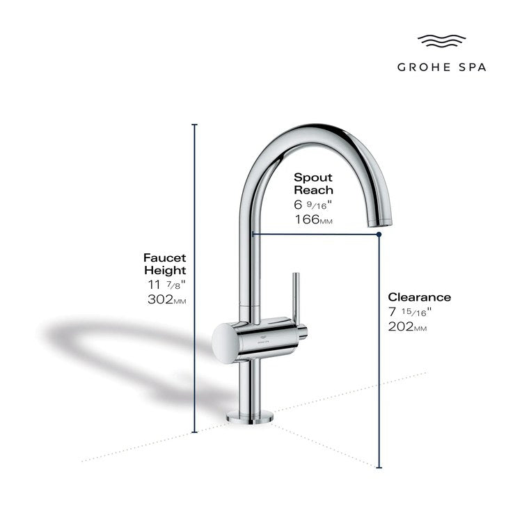 Lavatory Faucet Atrio Large 1 Lever ADA WaterSense StarLight Chrome 1.2 Gallons per Minute 1 Hole - Image 2