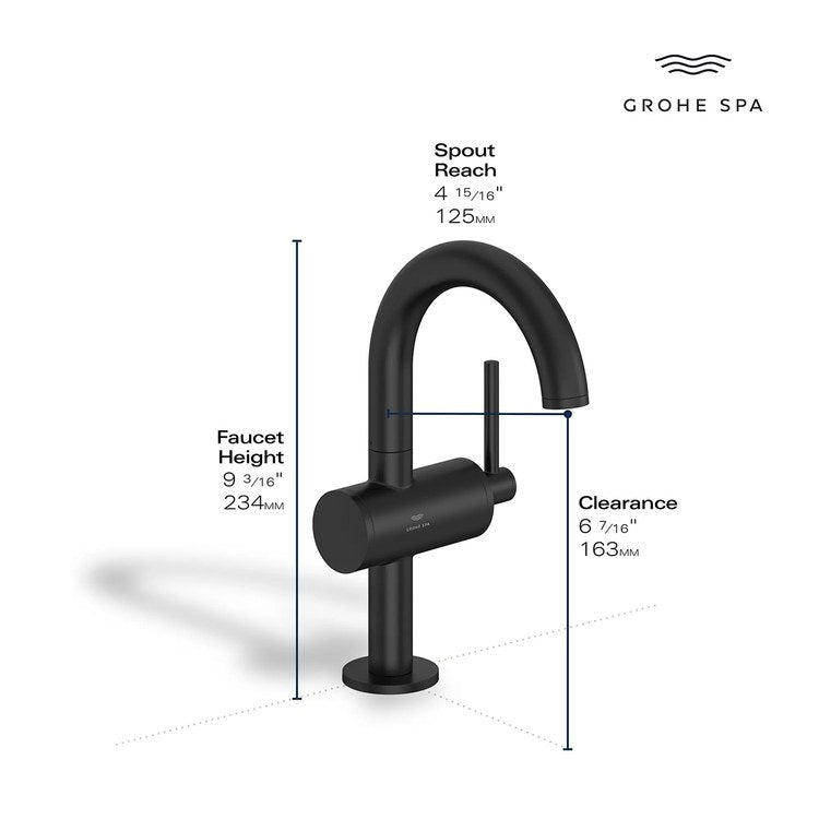 Lavatory Faucet Atrio M-Size 1 Lever ADA CALGreen CEC WaterSense Matte Black 1.2 Gallons per Minute Deck High Arc Swivel 1 Hole - Image 2