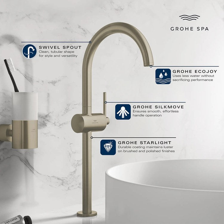 Lavatory Faucet Atrio Extra Large Brushed Nickel Infinity 1.2 Gallons per Minute - Image 3