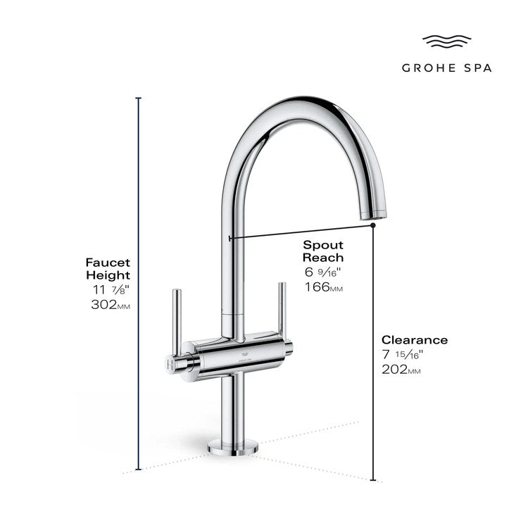 Lavatory Faucet Atrio Large Brushed Nickel Infinity 1.2 Gallons per Minute - Image 3