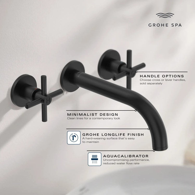 Lavatory Faucet Atrio Wall Mount Brushed Nickel Infinity 1.2 Gallons per Minute - Image 3
