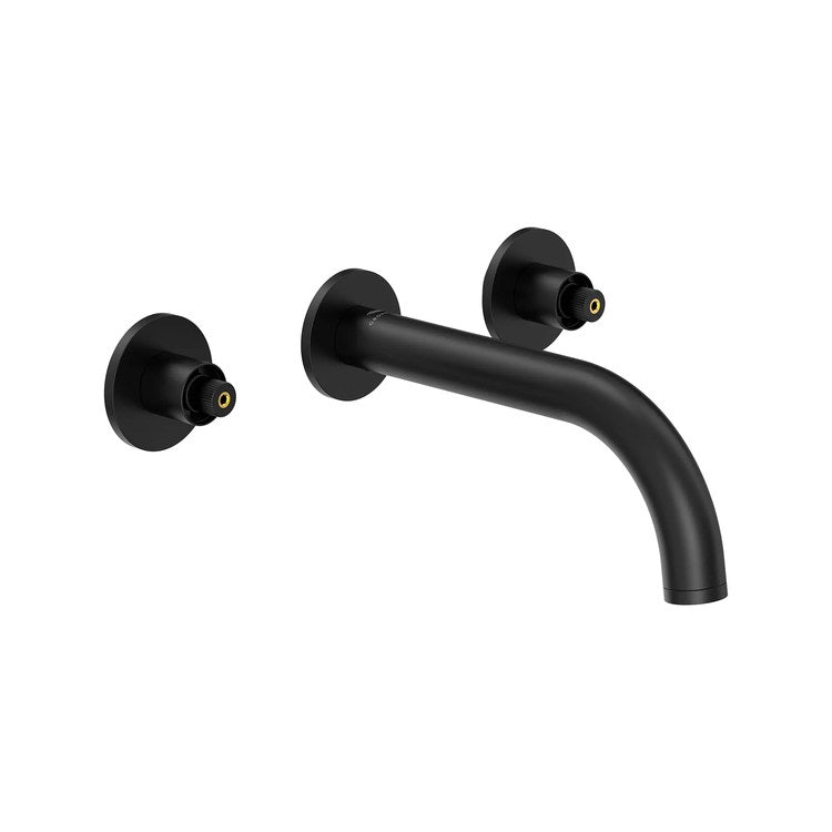 Lavatory Faucet Atrio Wall Mount 2 Cross WaterSense Matte Black 1.2 Gallons per Minute 3 Hole - Image 1