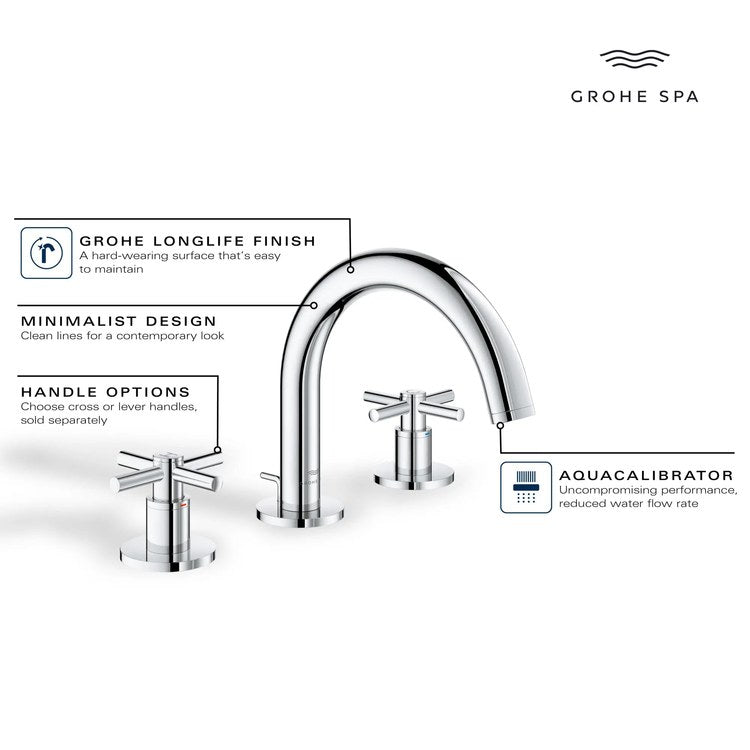 Lavatory Faucet Atrio Widespread Less Handle Brushed Cool Sunrise 1.2 Gallons per Minute - Image 2