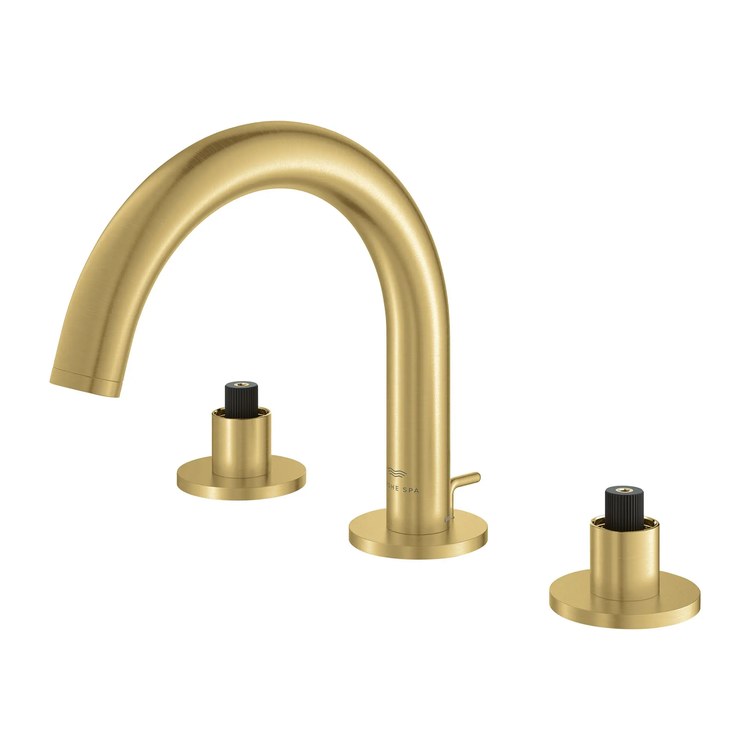 Lavatory Faucet Atrio Widespread Less Handle Brushed Cool Sunrise 1.2 Gallons per Minute